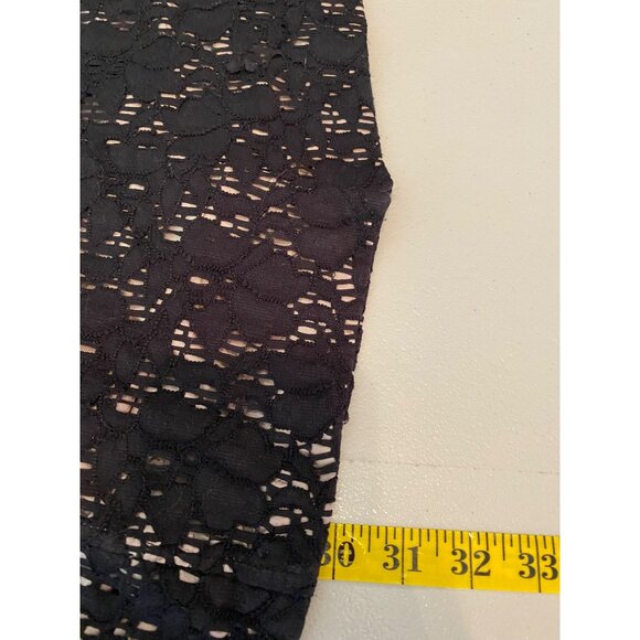 Marisa Christina Womens Black Lace Button-Down Jacket Coat Size 12 - Picture 6 of 10